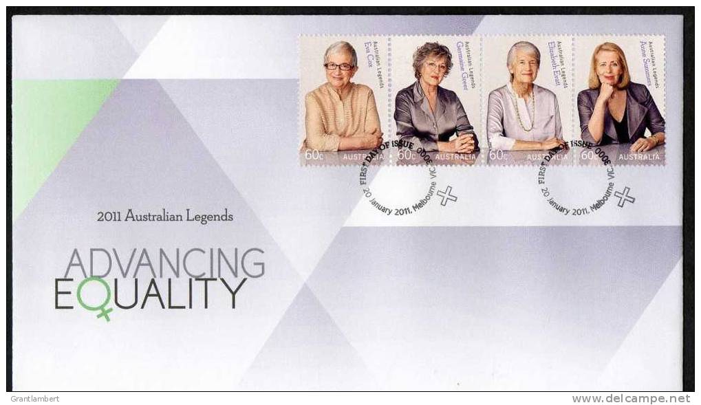 Australia 2011 Legends - Advancing Equality FDC - FDC
