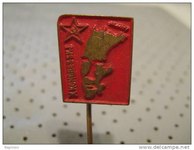 Josip Broz TITO Yugoslavia Communist Party Pin - Personnes Célèbres