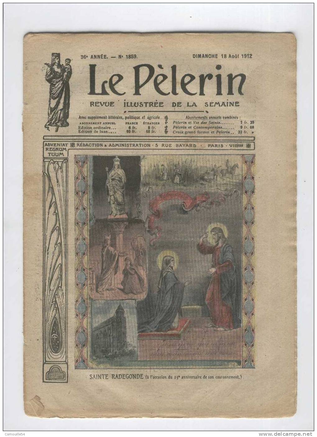 LE PELERIN N° 1859 DE 1912. M. POINCARE RECU PAR LE STAR A PETERHOF. CARICATURE MONTAGNE ET GUIDES. - 1900 - 1949