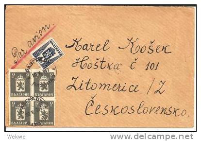 Bul002/ BULGARIEN -  Brief Mit  Wappen-Frankatur 1947, Per Luftpost - Storia Postale