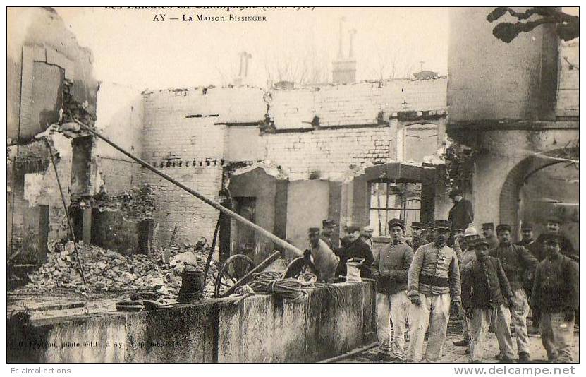 Ay En Champagne    51       Emeutes Et Manifestation De Vignerons......a La Maison Bissinger - Ay En Champagne