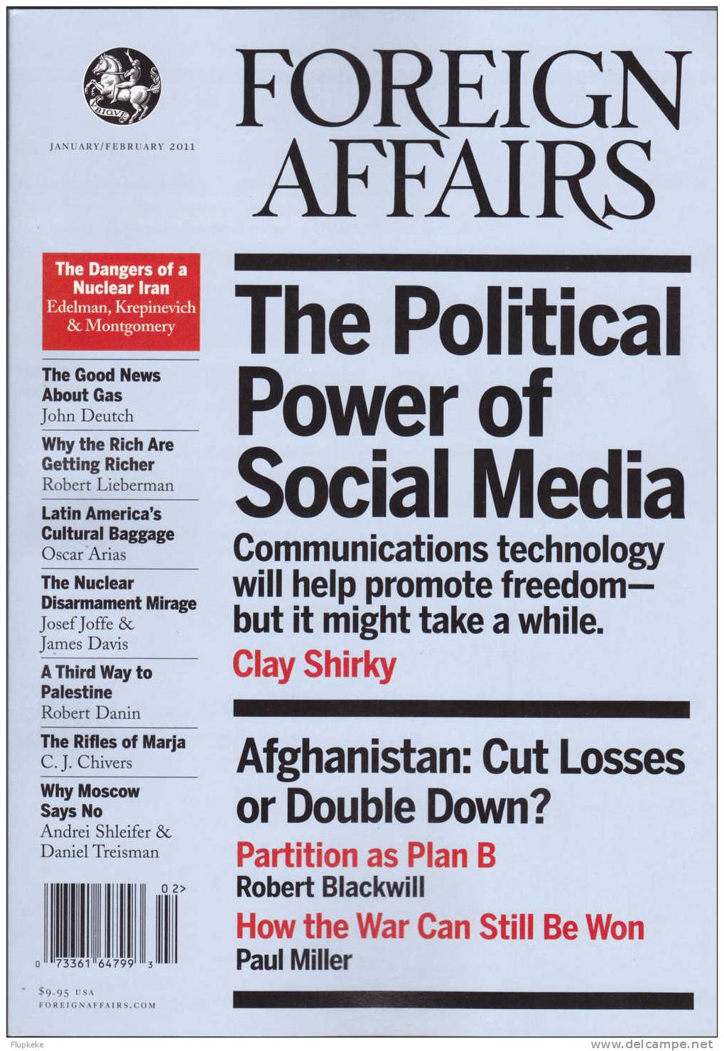 Foreign Affairs 01 January-february 2011 The Political Power Of  Social Media Afghanistan - Unterhaltung