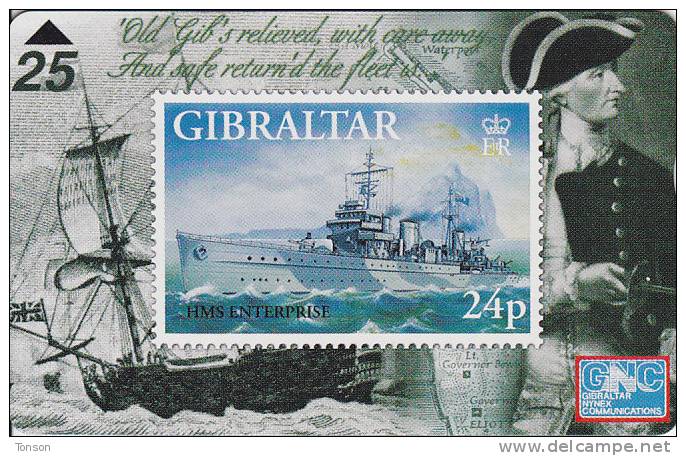 Gibraltar, GIB-66, Warships 1997, Hms Enterprise, 2 Scans. - Gibilterra