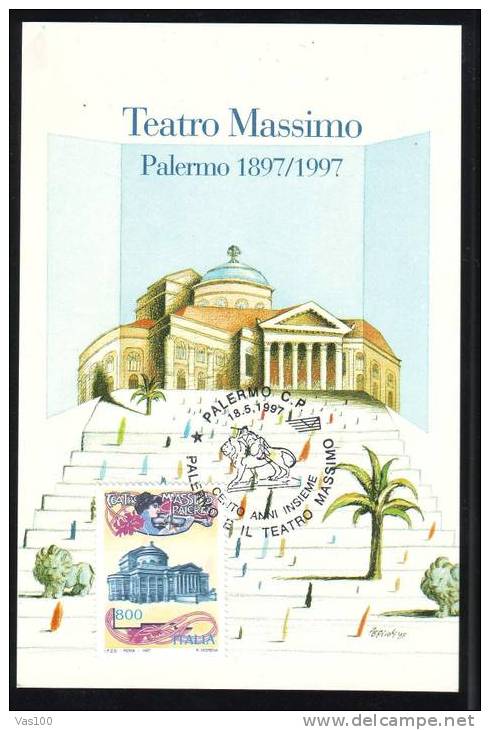 ITALIA PALERMO,1997  MAXICARD MAXIMUM CARD,  THEATRE.(B). - Theater