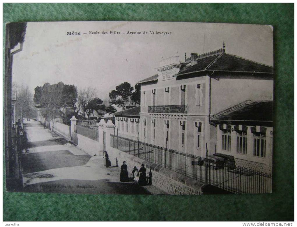 CP  MEZE   ECOLE DES FILLES AVENUE DE VILLEVEYRAC - Mèze