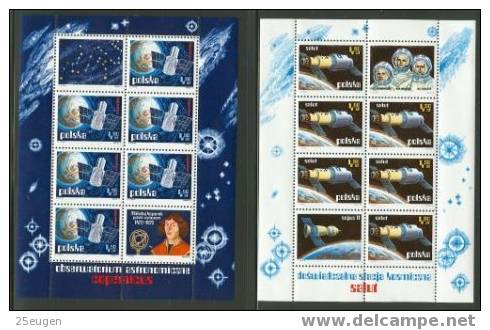 POLAND 1973 MICHEL NO Bl 53 - 54 MNH - Nuevos