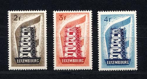 LUXEMBOURG N° 514/516 * = MH Trace De Charnière Légère. EUROPA - 1956