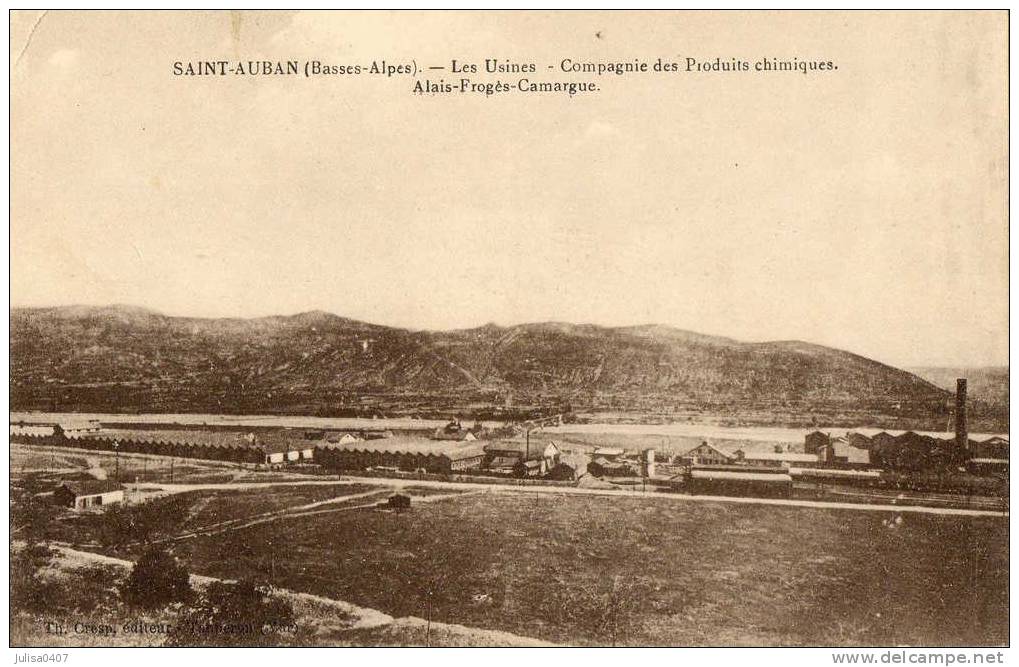 SAINT AUBAN (04) Vue Des Usines De Produits Chimiques - Other & Unclassified