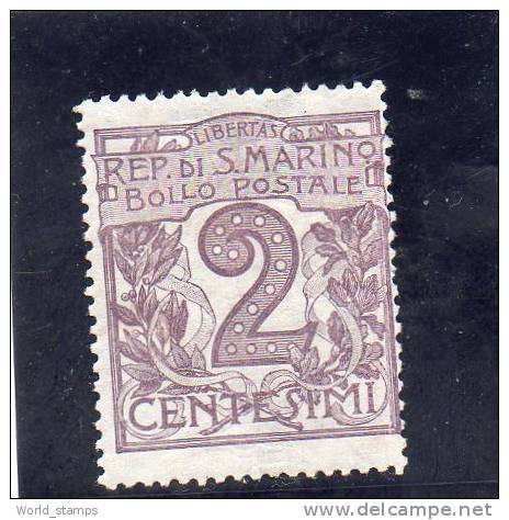 SAN MARINO 1903 CIFRA O VEDUTA * - Neufs