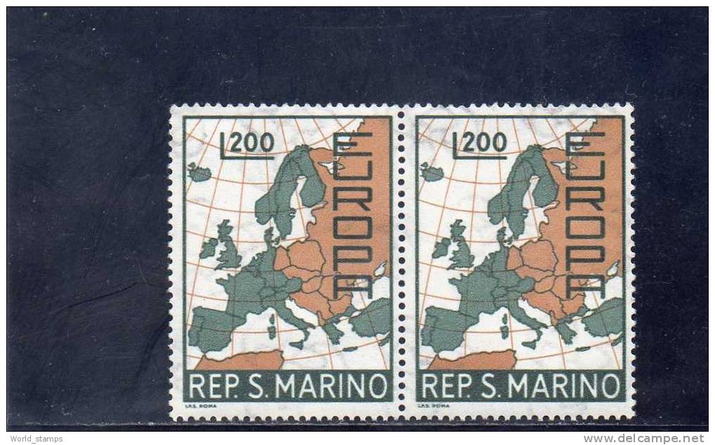 SAN MARINO 1967 EUROPA UNITA ** GOMMA INGIALLITA - Unused Stamps
