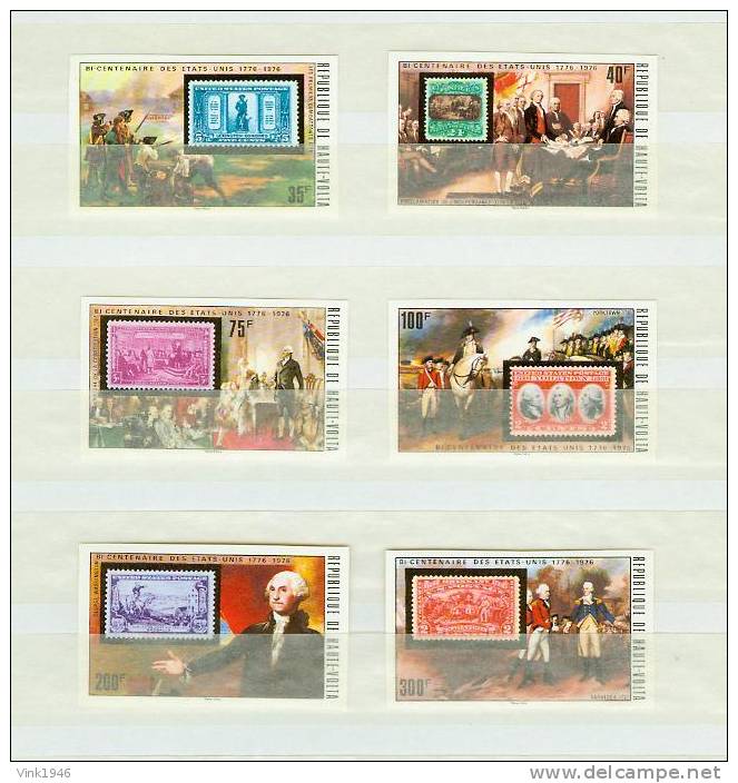 HAUTE-VOLTA 1975, US BICENTENARY, SET,ONGETAND, IMPERF,UNLISTED,POSTFRIS/MNH (L1102) - Onafhankelijkheid USA