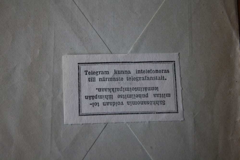 POST-OCH TELEGRAFVERKET-POSTI-JA LENNATINLAITOS LAUTTASAARI (MAKS.A.S.)1946 AUTRICHE TELEGRAM KUNNA INTELEFONERAS TILL N - Telegrafo