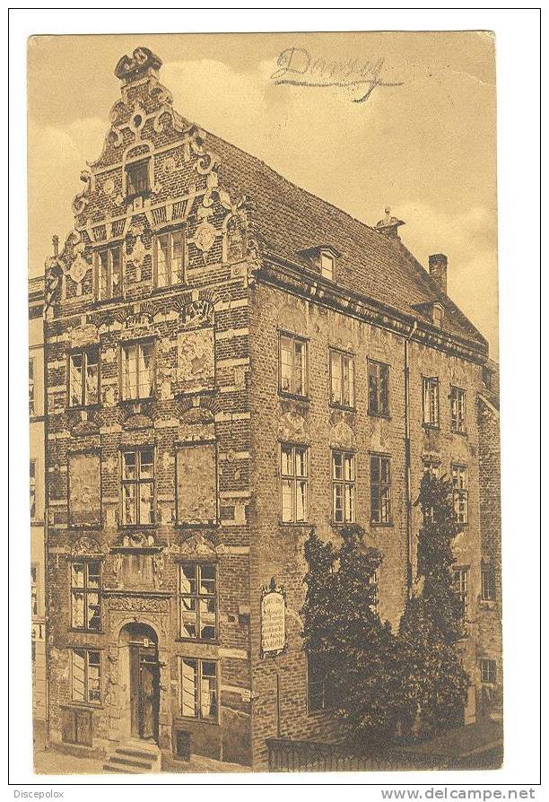 C582 Danzig - Gdansk - Giebelhaus In Der Topfergasse - Old Mini Card  / Viaggiata 1910 - Danzig
