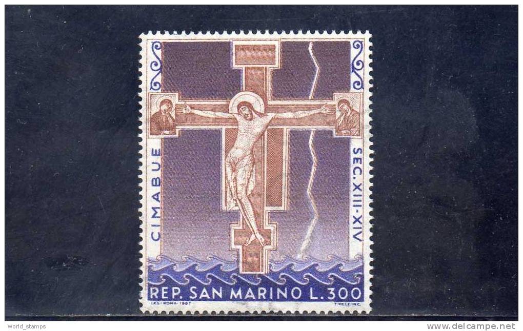 SAN MARINO 1967 CROCEFISSO. ** - Unused Stamps
