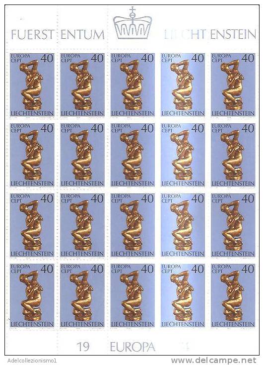 45406)n°2 Fogli Completi Liechtenstein Serie Europa Cept 1974 - Blocks & Sheetlets & Panes