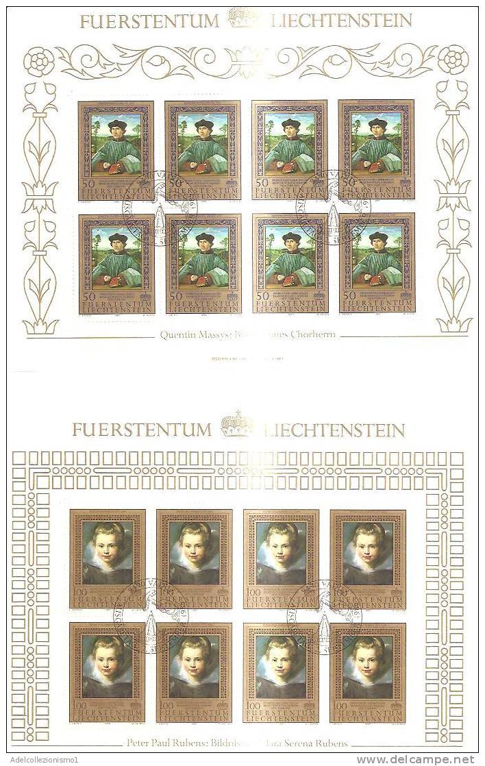 45414)n°3 Fogli Completi Liechtenstein Serie Fuerstentum Liechtenstein - Blocks & Kleinbögen