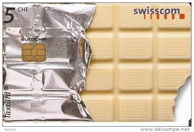 TARJETA DE SUIZA DE CHOCOLATE BLANCO (CHOCOLAT) - Levensmiddelen