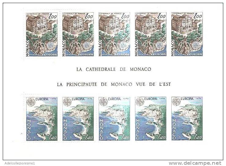 45437)foglio Completo Monaco Serie Europa Cept 1978 - Storia Postale