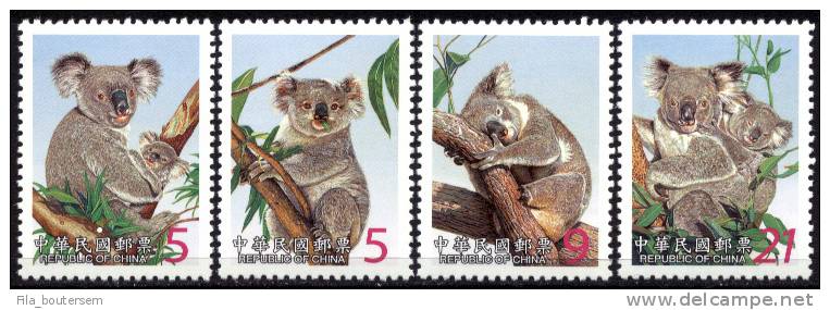 TAIWAN : 15-11-2002  (**) : Set + Bloc Animal Series : KOALA BEAR - Ungebraucht