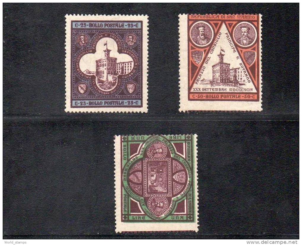 SAN MARINO 1894 PALAZZO DEL GOVERNO * - Unused Stamps