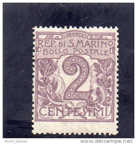 SAN MARINO 1903 CIFRA O VEDUTA  * - Neufs