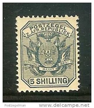 ZUID AFRIKAANSE REPUBLIEK 1895 Hinged Stamp 5 SH Slate Sacc Nr. 217 - Transvaal (1870-1909)