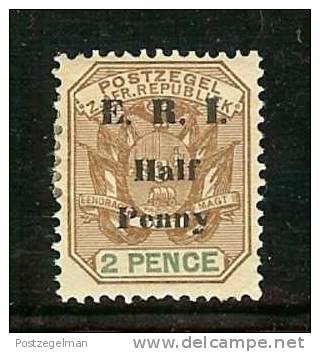 ZUID AFRIKAANSE REPUBLIEK 1901 Hinged Stamp(s) 2d Brown (overprint E.R.I.) 1/2 Penny Sacc Nr. 249 - Transvaal (1870-1909)