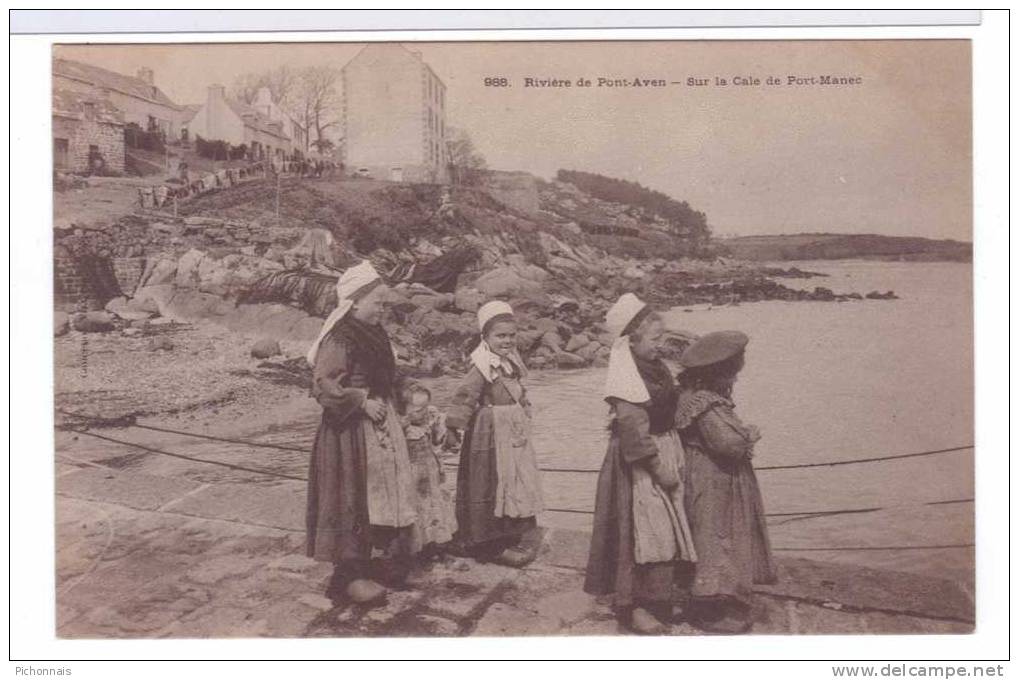 29  PONT AVEN  Riviere  Cale De Port Manec  Enfants Costumes - Pont Aven