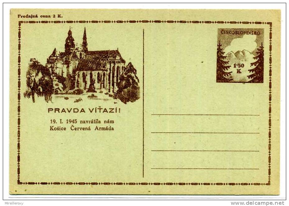 TCHECOSLOVAQUIE  / ENTIER POSTAL / PRE STAMPED / EGLISE - Postcards