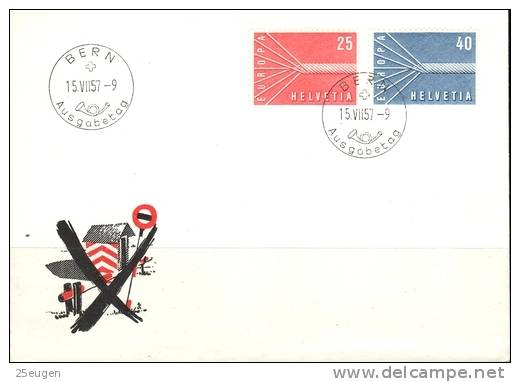 SWITZERLAND 1957  EUROPA CEPT FDC / De Postmark ) - 1957