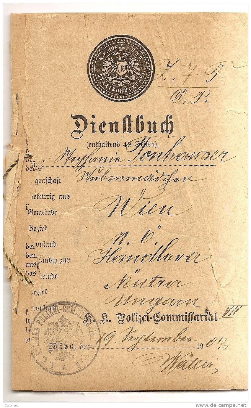 AUSTRIA - 1904 DIENSTBUCH - 48 Seiten - AVERAGE USED - No Cover - Historische Dokumente