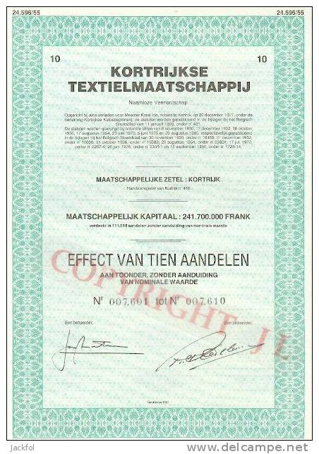 Kortrijkse Textielmaatschappij - Textiel