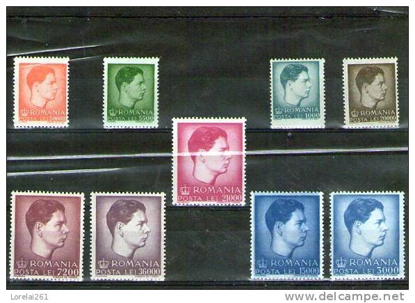 1947 ROI  MICHEL  YV= 938/946 MNH  FULL - Neufs