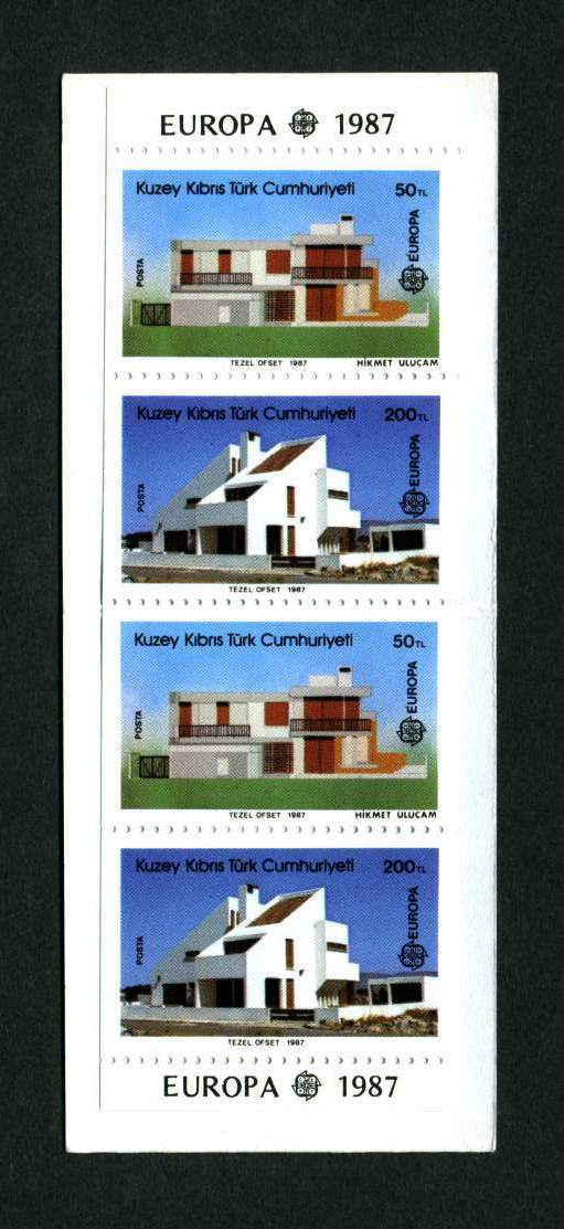 CHYPRE TURC RTCN 1987  Carnet N° C190 ** Neuf Ier Choix. Superbes Cote: 13.50€ (EUROPA. Architecture) - Unused Stamps