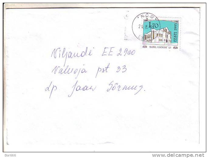 GOOD ESTONIA Postal Cover 1995 - Good Stamped: Theatre Vanemuine With Nõo Cancel - Estonia