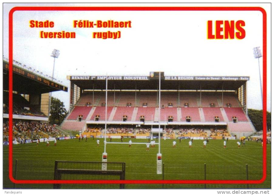 Sport Rugby ** Pas-de-Calais ** Lens **stade Félix-Bollaert Version Rugby  ** - Rugby