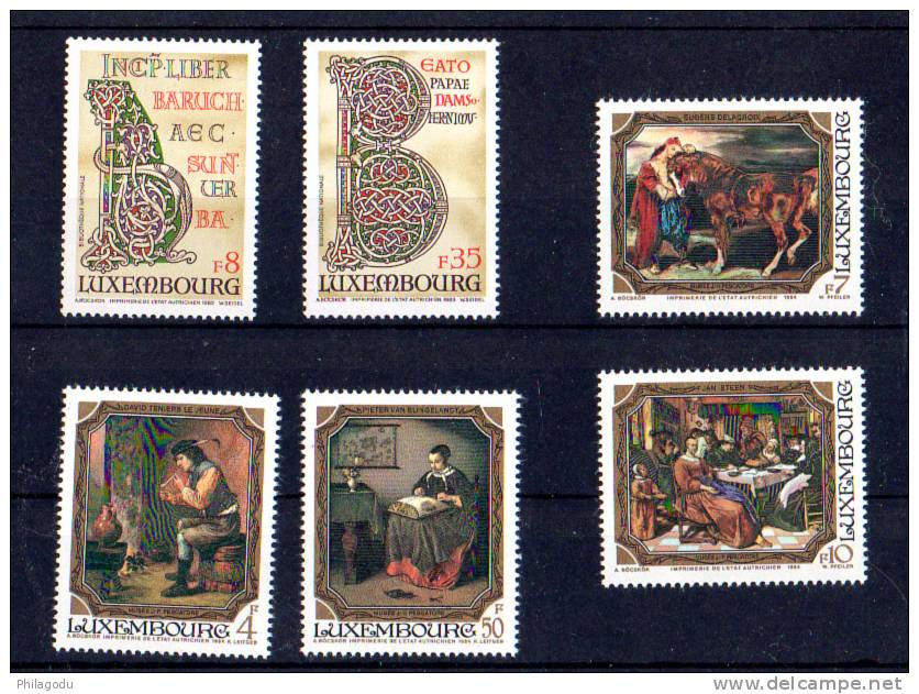 1983  Bible De L'abbaye D'Echternach Et Chefs-d'&oelig;uvre De La Peinture  Cote 11,50 - Unused Stamps