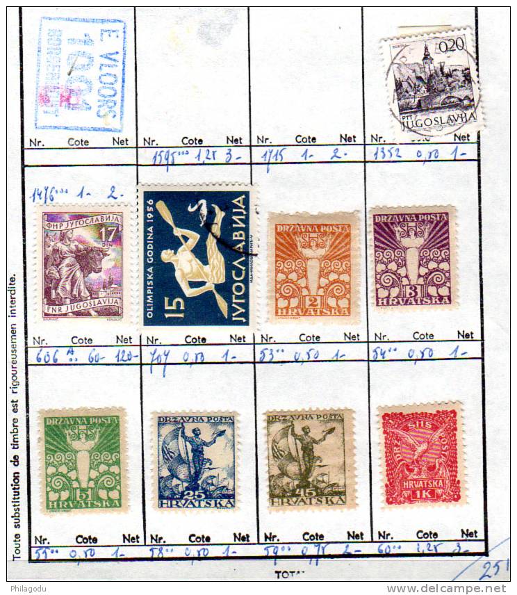 Yougoslavie 1919- 1972, Lot Divers, Entre 53 Et 1437 (** - *-  Ø), - Collezioni & Lotti