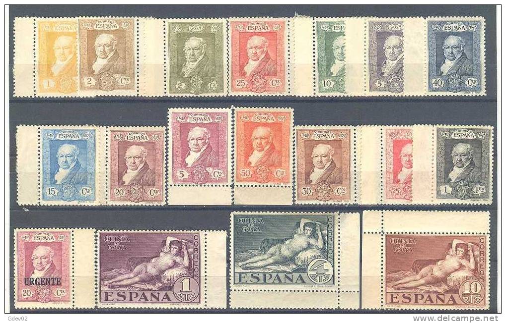 ES499-L3313.Spain Espagne QUINTA DE GOYA 1930. (Ed 499/16**) Sin Charnela MAGNIFICA BORDE DE HOJA - Nuevos