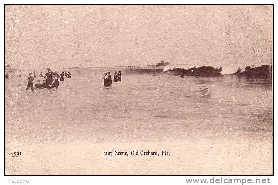 Vintage Old Orchard Maine - Surf Scene - Beach - Unused - Good Condition - 2 Scans - Other & Unclassified