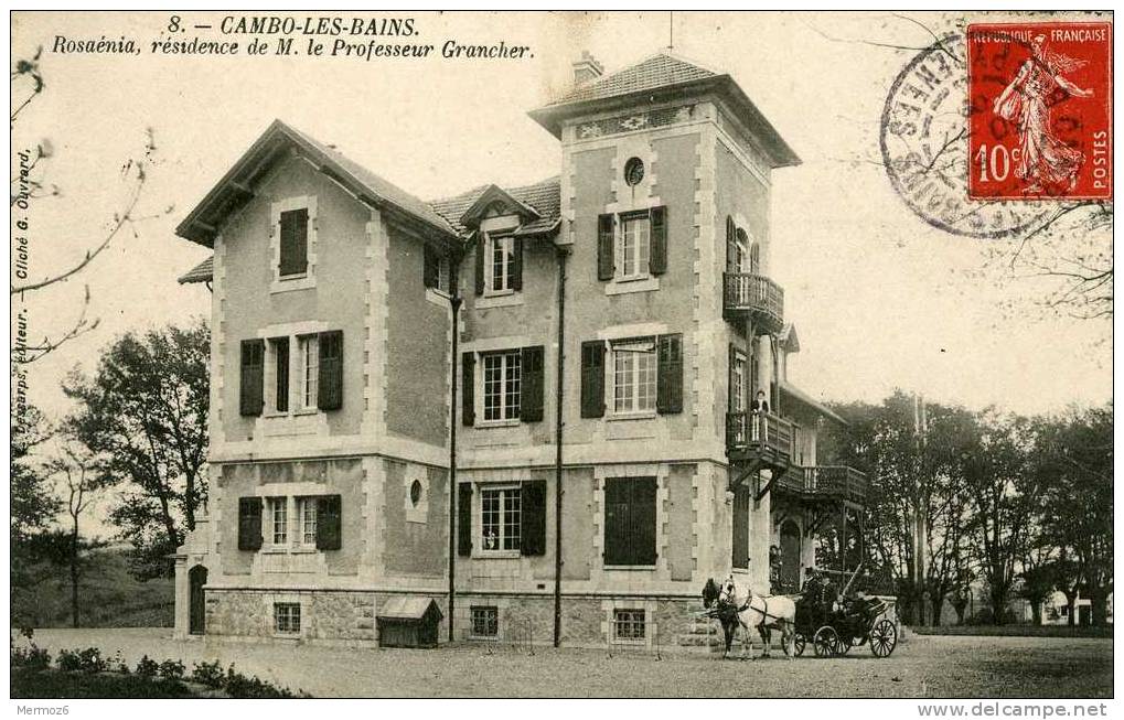 Cambo Les Bains Rosaenia Residence De M Le Professeur Grancher Dessarps Editeur Caleche 1909 Ouvrard Cliche - Cambo-les-Bains