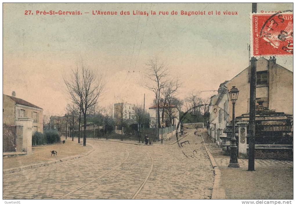 CPA ( 93 ) LE PRÈS-ST-GERVAIS /  L'Avenue Des Lilas, La Rue De Bagnolet Et Le Vieux .... - Le Pre Saint Gervais