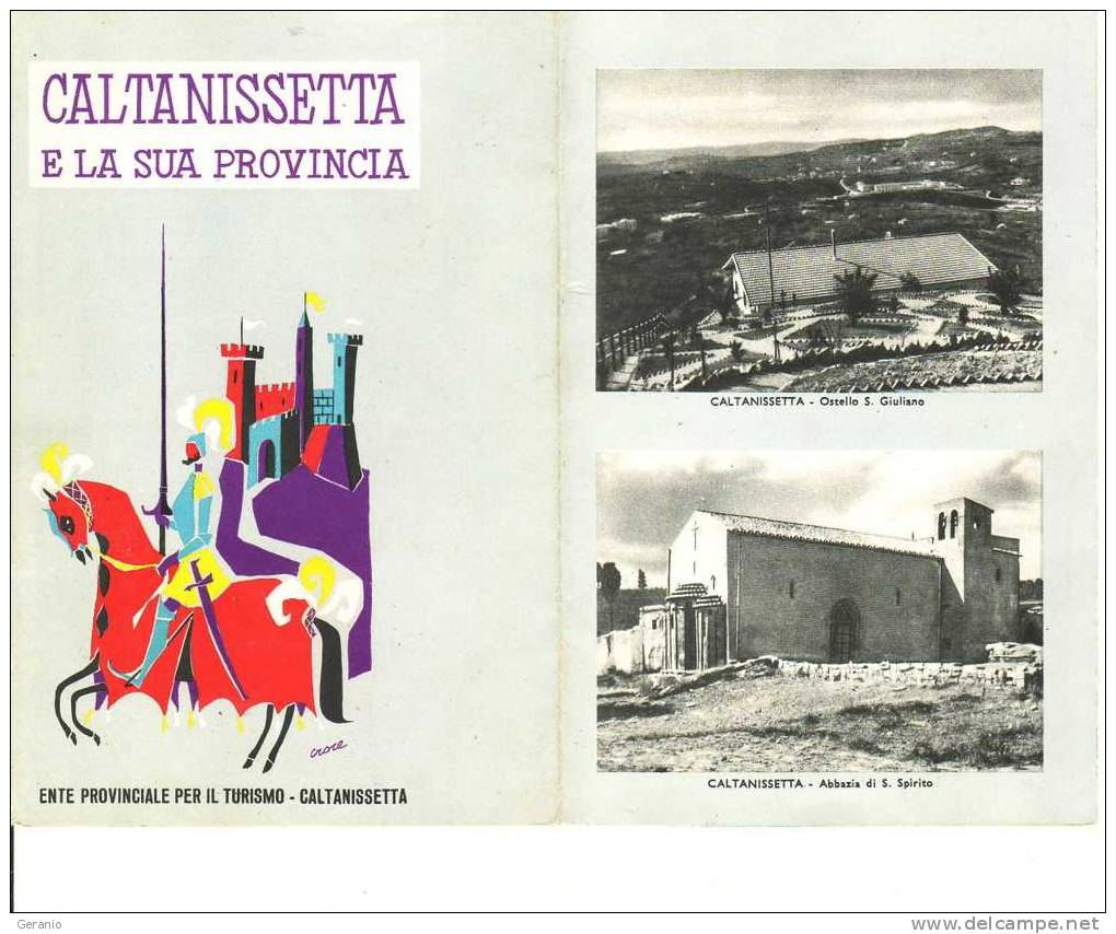 CALTANISETTA  DEPLIANT 1954 - Caltanissetta