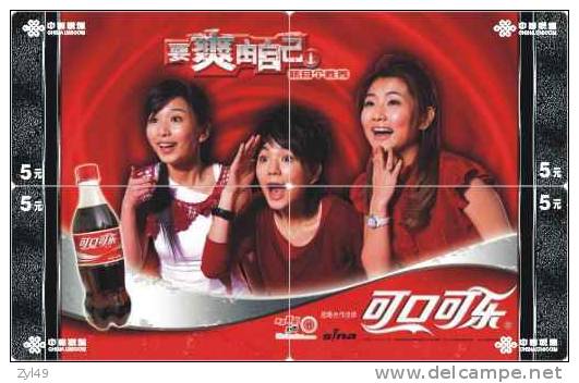 C04282 China phone cards Coca Cola puzzle 40pcs