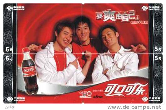 C04282 China phone cards Coca Cola puzzle 40pcs