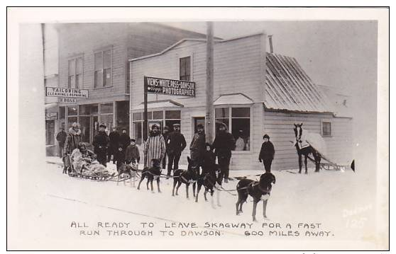 RP: Dog Sled In Front Of Hegg Photographer Studio, Skagway , Alaska , 40-50d DEDMAN #125 - Sonstige & Ohne Zuordnung