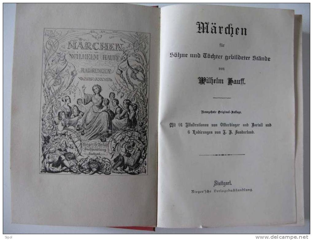 Märchen Für Söhne Und Töchter Gebilderter Stände Von Wilhelm Hauff -  Rieger Sche Verlag Stuttgart - Cuentos & Legendas