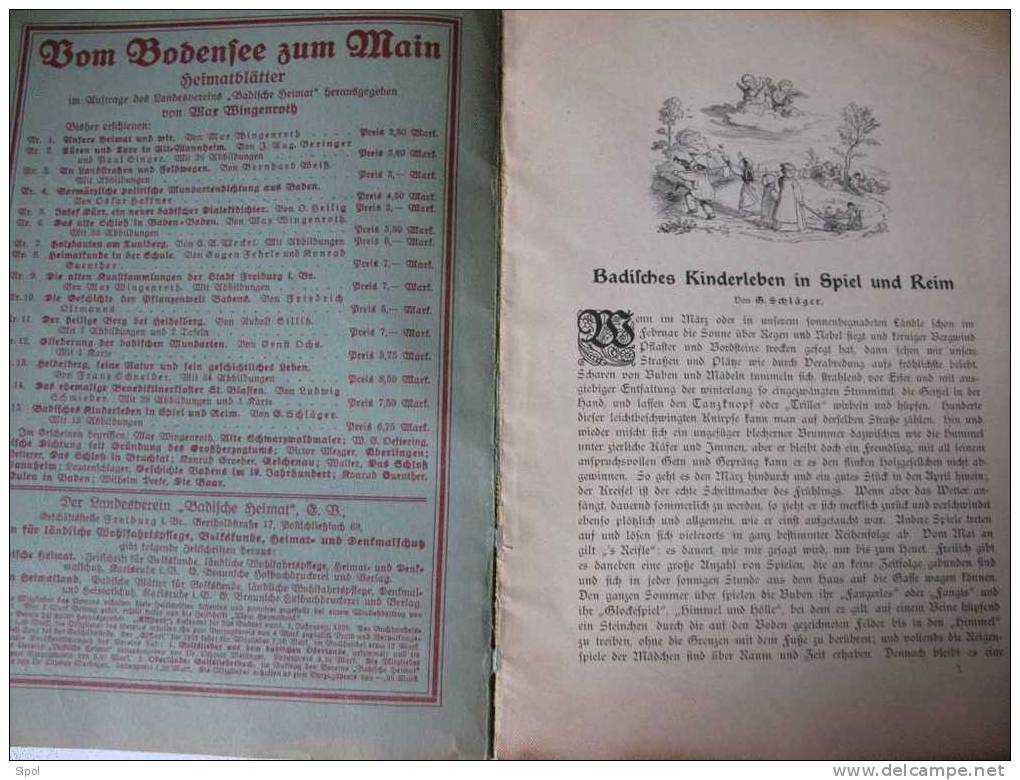 Vom Bodensee Zum Main Heimatblätter Herausgegeben Vom Landesverein Badische Heimat 1921 Schläger - Autres & Non Classés