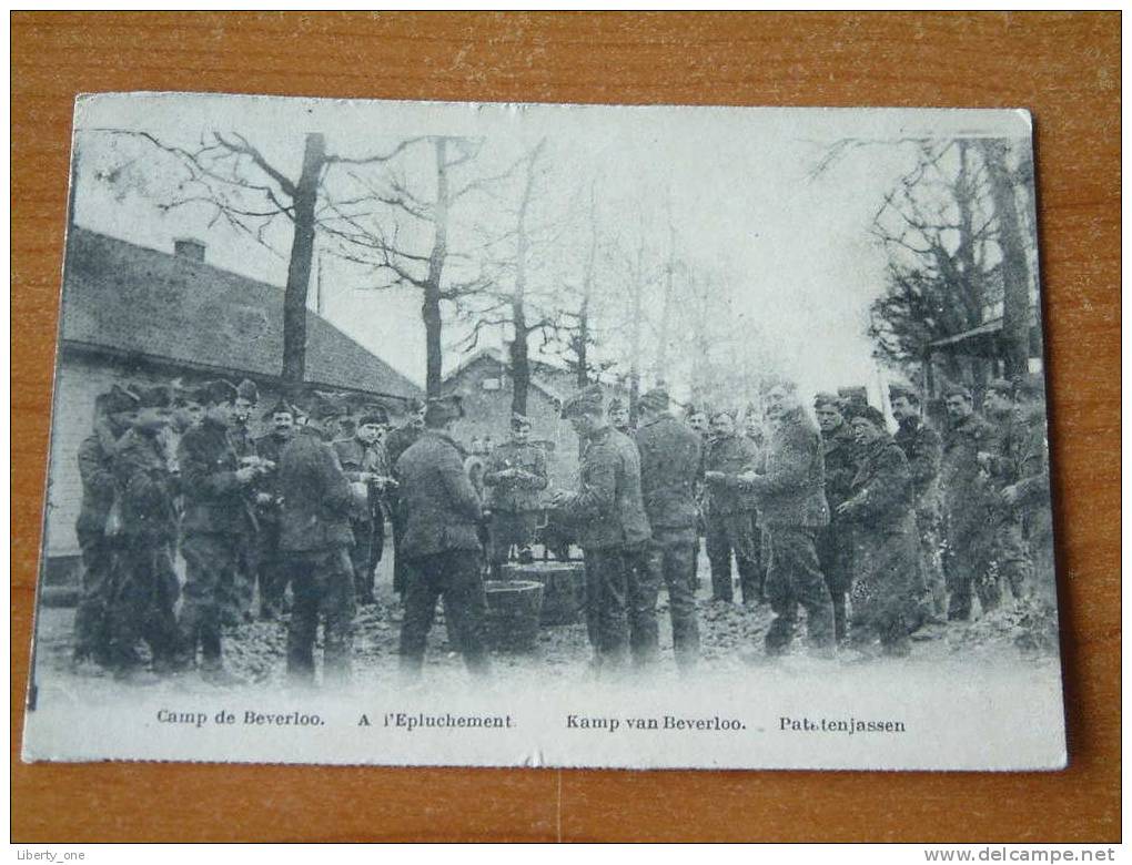 PATATEN JASSEN - A L'EPLUCHEMENT / Anno 1923 ( Zie Foto´s Voor Details ) !! - Leopoldsburg (Beverloo Camp)