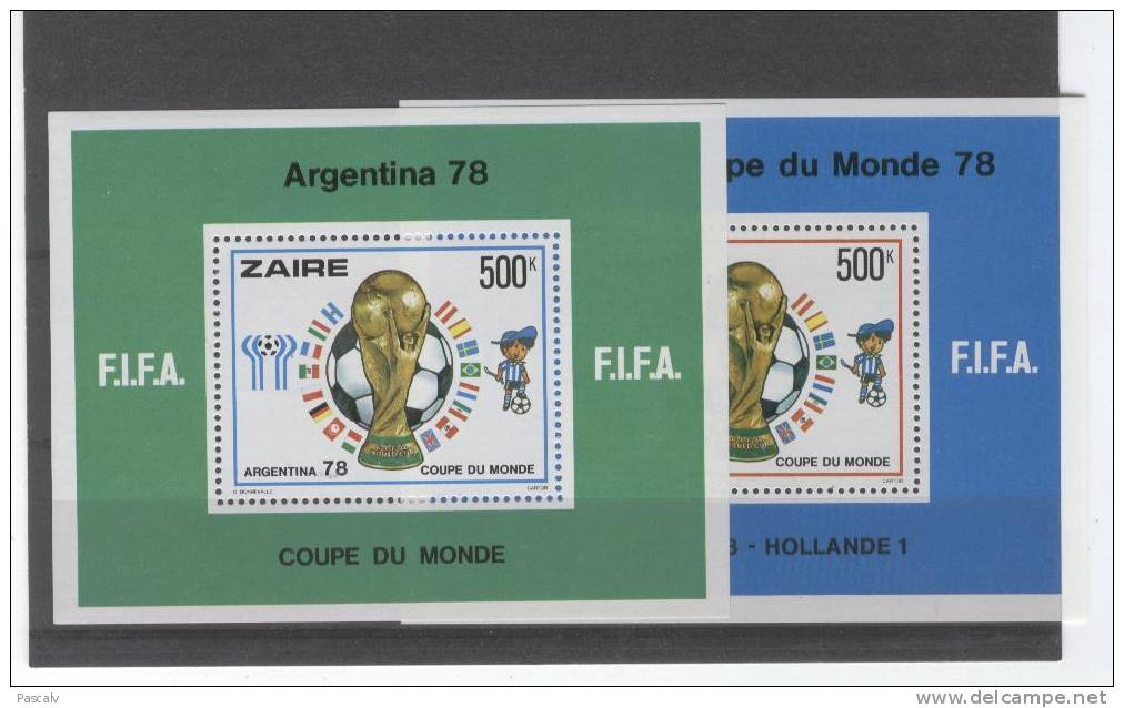 ZAIRE 928 / 935 + Blocs 26 / 27 Neufs ** MNH Football Coupe Du Monde 1978 Cote 30 Euro - Ongebruikt